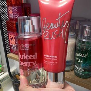 Rare Victoria secret beauty rush juiced berry set
